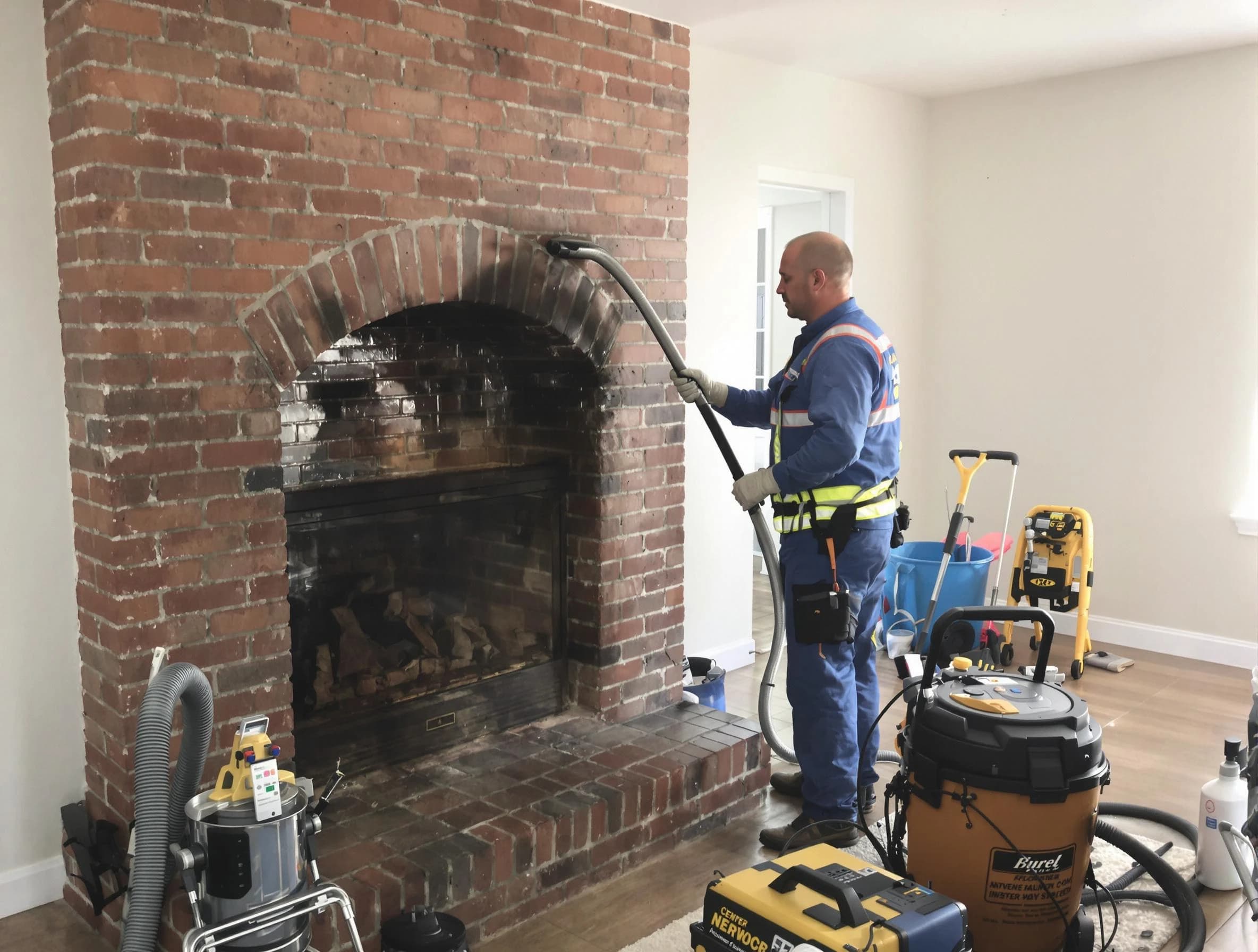 Franklin Chimney Sweep expert performing detailed chimney sweep in Franklin, NJ