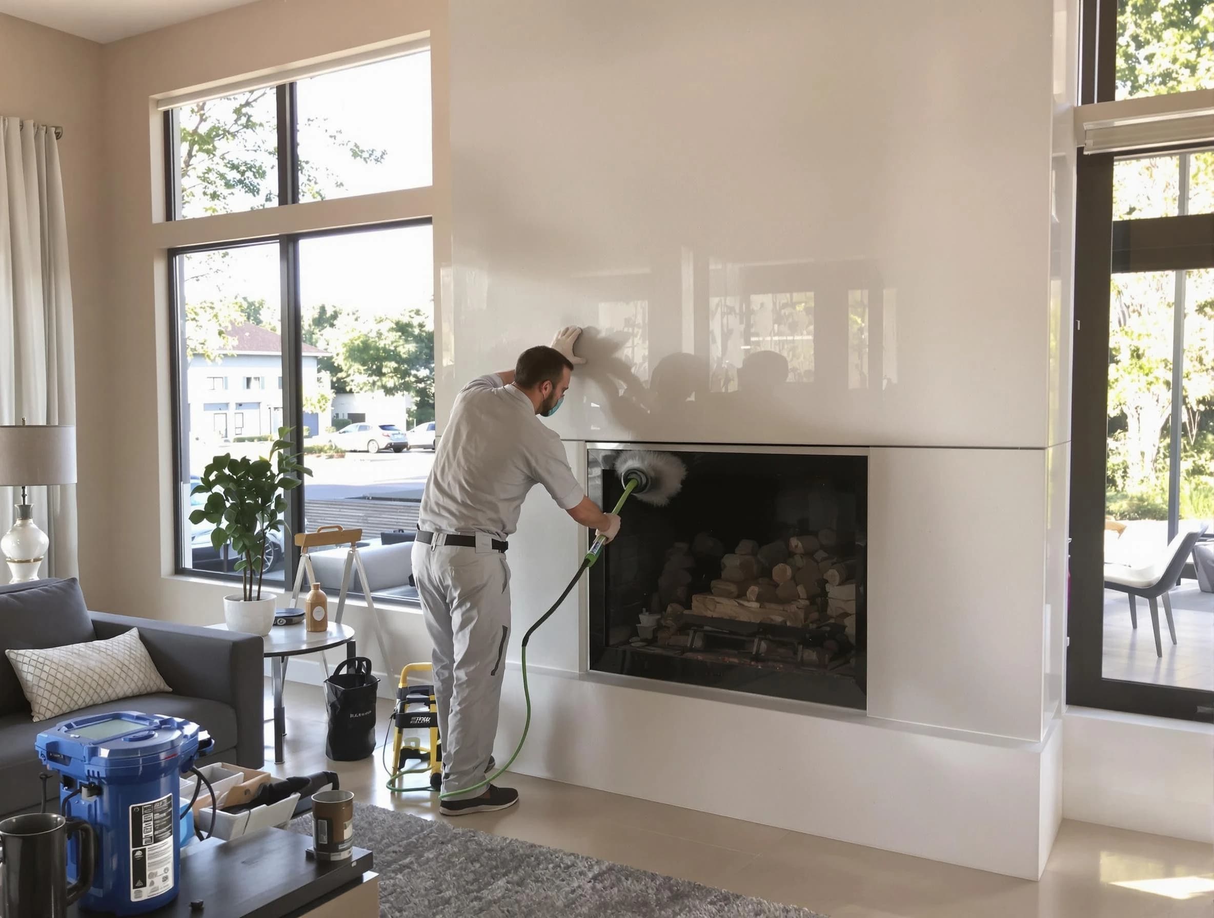 Franklin Chimney Sweep performing thorough soot removal in Franklin, NJ