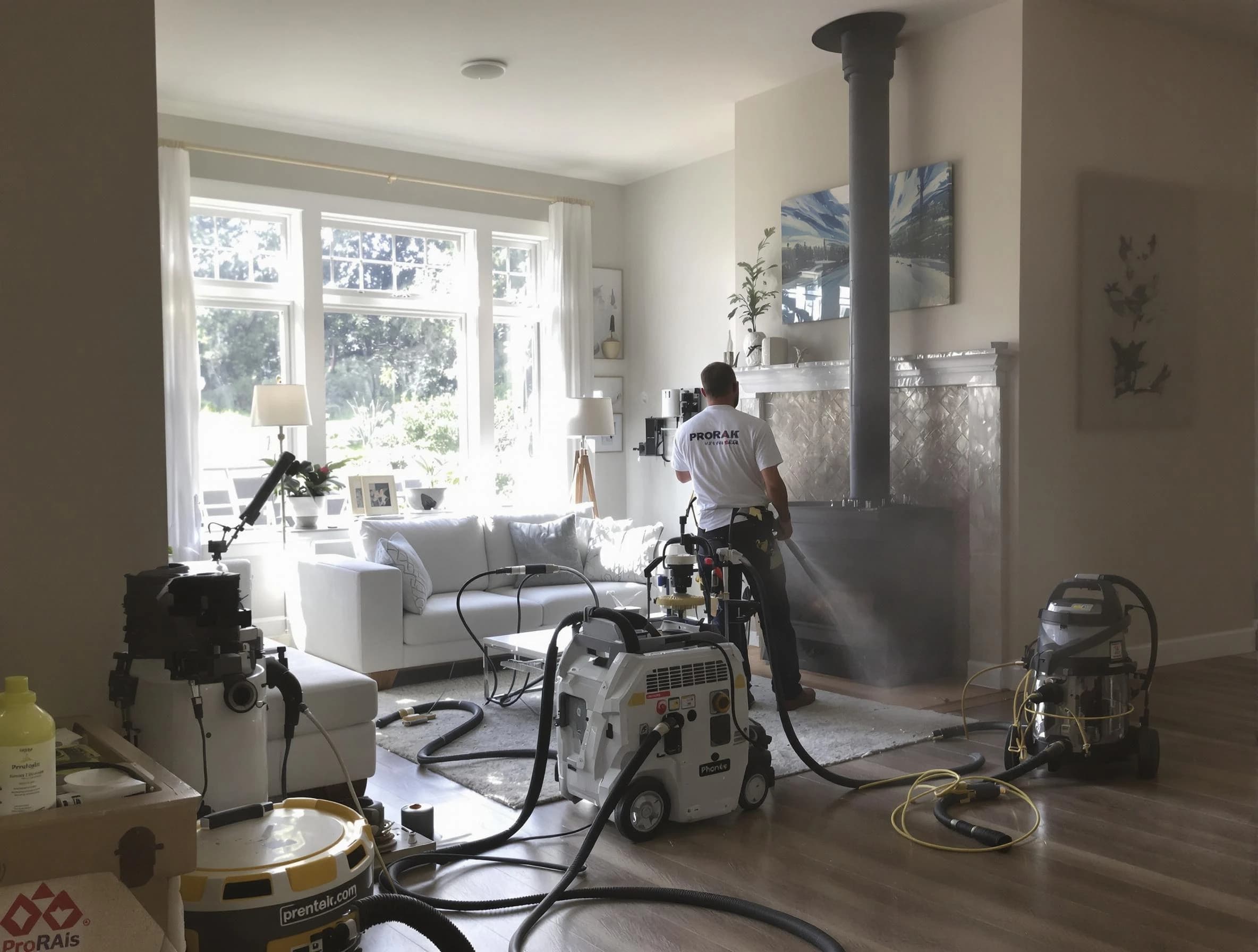 Soot removal service by Franklin Chimney Sweep for a fireplace in Franklin, NJ
