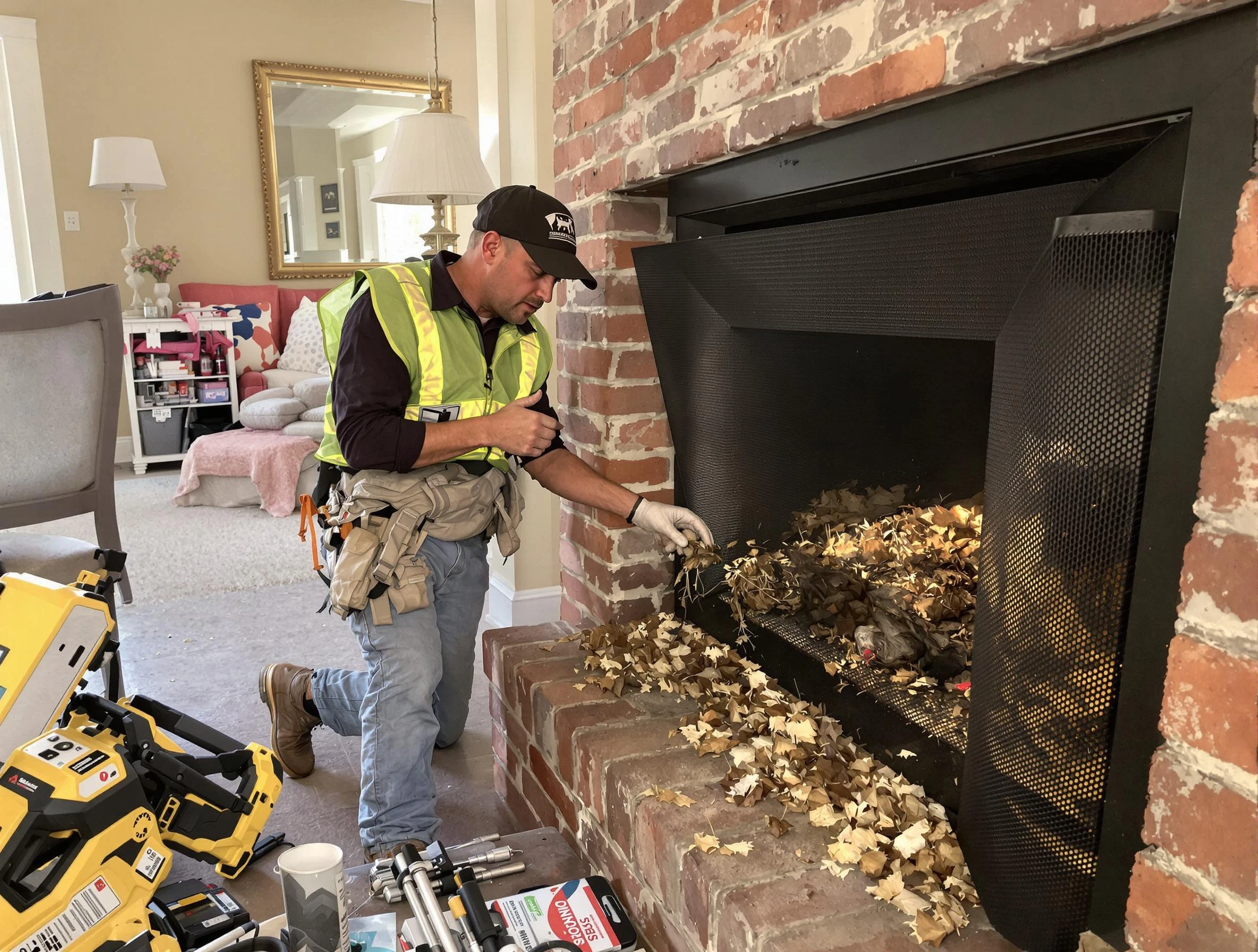Safe screening installation by Franklin Chimney Sweep in Franklin, NJ