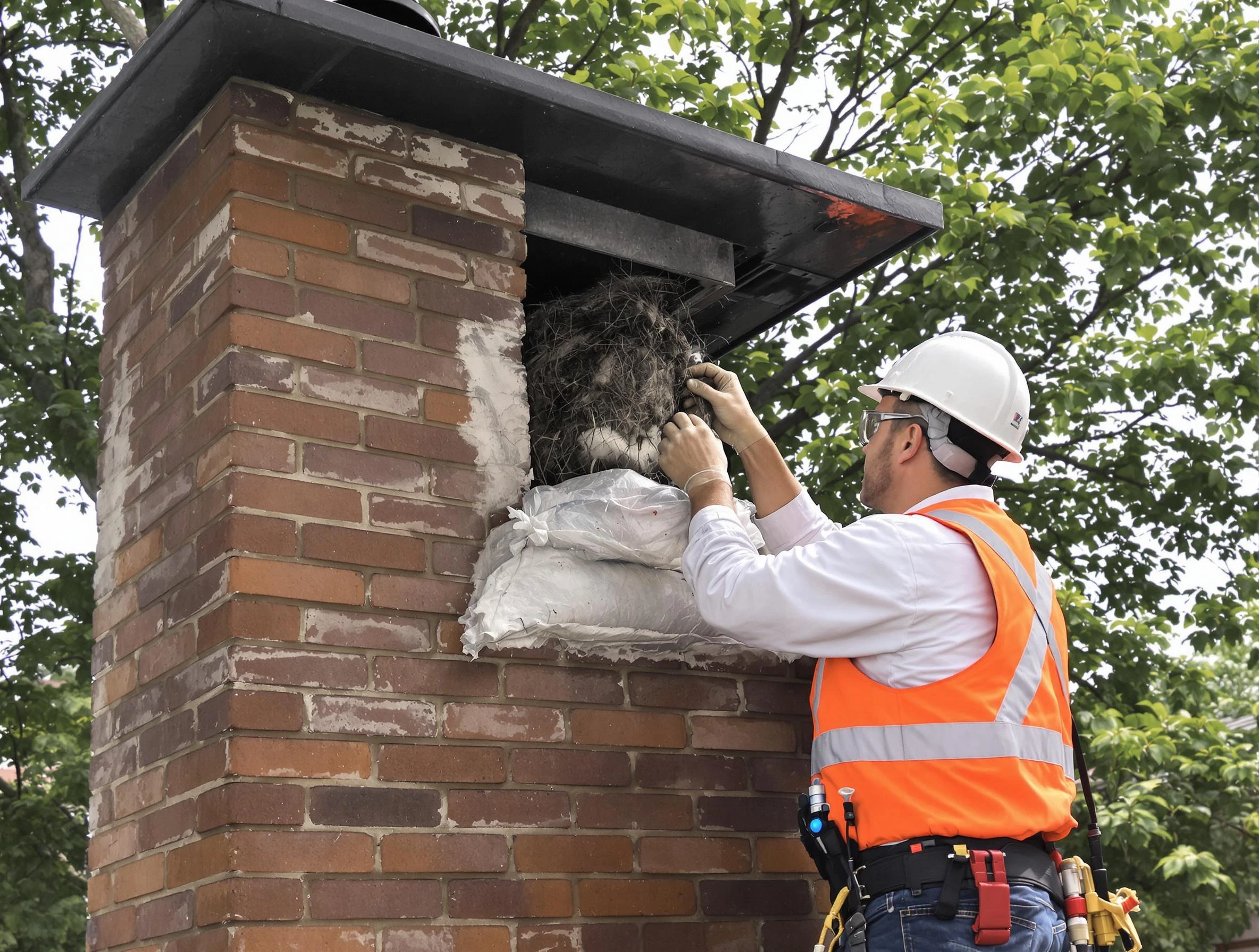 Humane removal of debris and animals by Franklin Chimney Sweep in Franklin, NJ