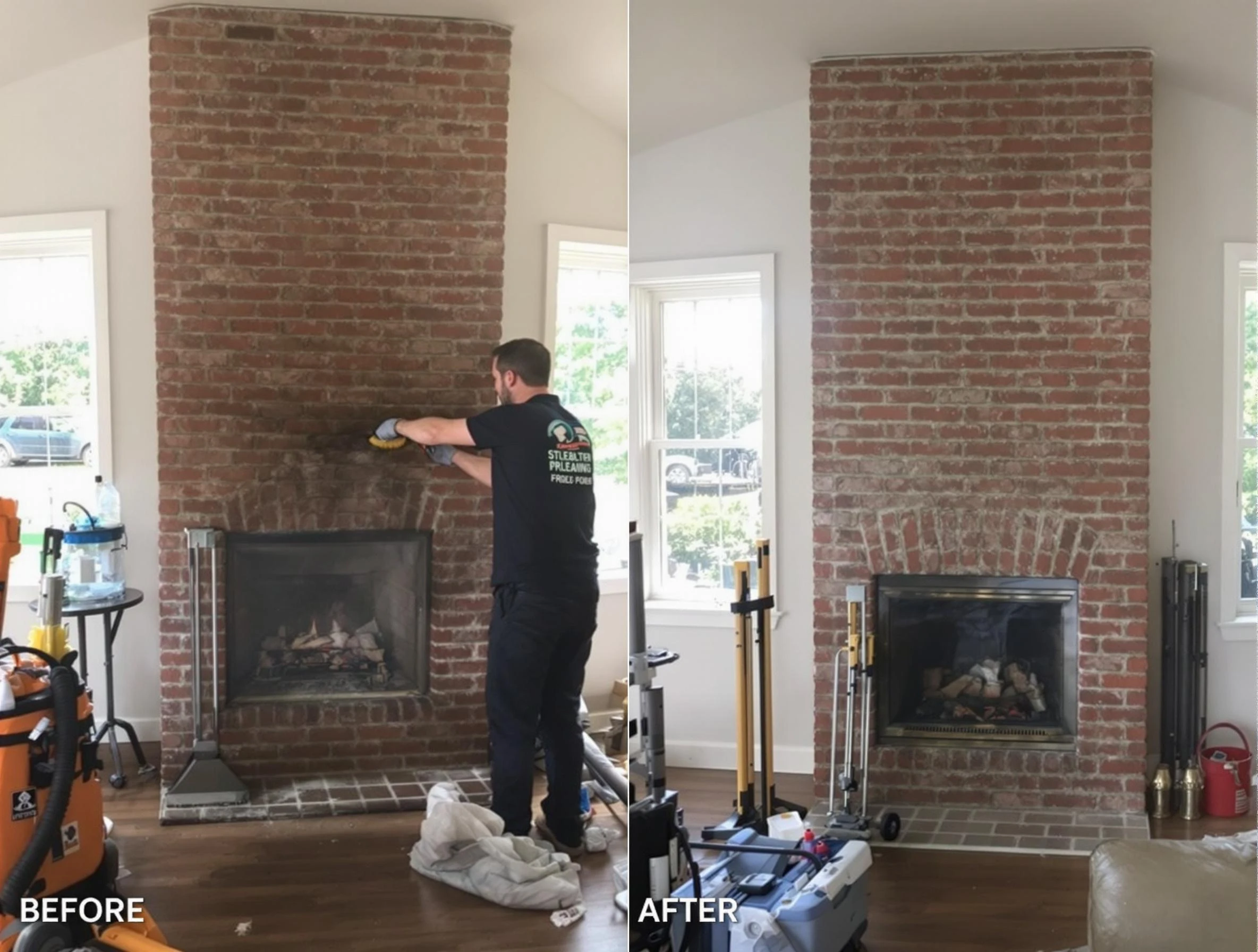 Finished chimney sweeping service by Franklin Chimney Sweep in Franklin, NJ